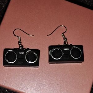 Black Boombox Earrings